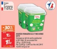 Bouchées fromagères ail et fines herbes 
