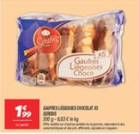 Gaufres liégeoises chocolat x5