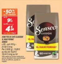 Dosettes de café classique xl maxi format