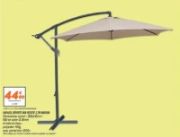 Parasol déporté non rotatif 2,7m marron 