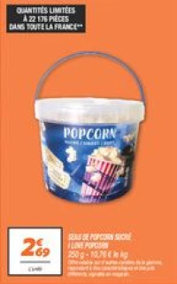 Seau de popcorn sucré 