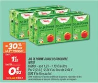 Jus de pomme à base de concentré