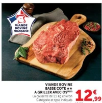 VIANDE BOVINE BASSE COTE ★★ A GRILLER AVEC OS
