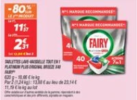 Tablettes lave-vaisselle tout en 1 platinium plus original breeze x40