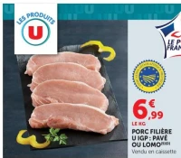 PORC FILIÈRE U IGP : PAVÉ OU LOMO(5)(D)