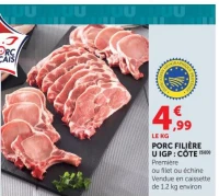 PORC FILIÈRE U IGP : CÔTE (5)(D)
