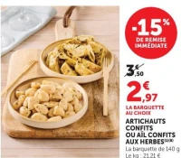 ARTICHAUTS CONFITS OU AIL CONFITS AUX HERBES
