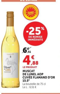 MUSCAT DE LUNEL AOP CUVÉE FLAMAND D'OR 15.5°