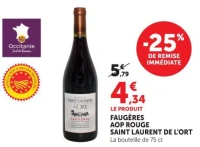 FAUGÈRES AOP ROUGE SAINT LAURENT DE L'ORT