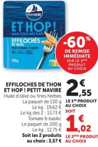 EFFILOCHES DE THON ET HOP ! PETIT NAVIRE
