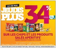 SUR LES CHIPS ET LES PRODUITS SALÉS APÉRITIFS*