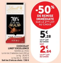 Chocolat Lindt Excellence