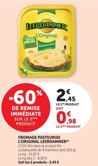 Fromage pasteurisé L'Original Leerdammer