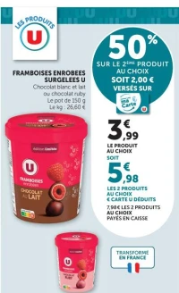 FRAMBOISES ENROBEES SURGELEES U