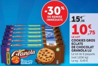 COOKIES GROS ECLATS DE CHOCOLAT GRANOLA LU