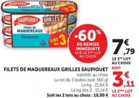 Filets de maquereaux grillés Saupiquet