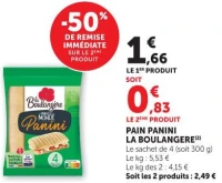 Pain Panini La Boulangère