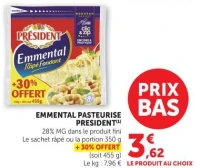 EMMENTAL PASTEURISE PRESIDENT