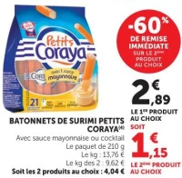 BATONNETS DE SURIMI PETITS CORAYA