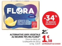 Alternative 100% Végétale au Beurre 79% MG Flora