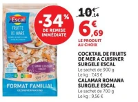 Cocktail de fruits de mer a cuisiner surgele Escal
