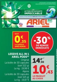 LESSIVE ALL IN 1 ARIEL PODS
