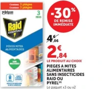 PIEGES A MITES ALIMENTAIRES SANS INSECTICIDES RAID OU PYREL(A)