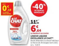 LESSIVE LIQUIDE EXCELLENCE LE CHAT(A)