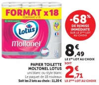 PAPIER TOILETTE MOLTONEL LOTUS