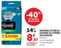 RASOIRS JETABLES HOMME OU FEMME WILKINSON