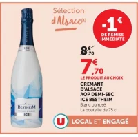 CREMANT D'ALSACE AOP DEMI-SEC ICE BESTHEIM