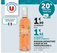 BOISSON AROMATISEE A BASE DE VIN PAMPLEMOUSSE U