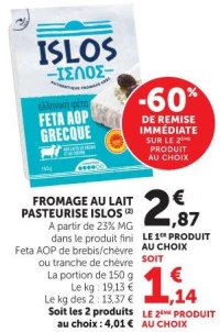 Fromage au lait pasteurise Islos
