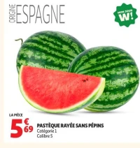 Pastèque ravée sans pépins