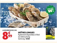 Huîtres longues