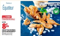 Crevettes entières cuites réfrigérées