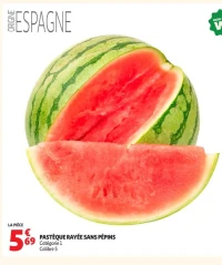 Pastèque rayée sans pépins