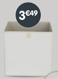 Cube de rangement bouclé