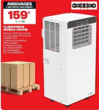 WEBBER CLIMATISEUR MOBILE 2000W