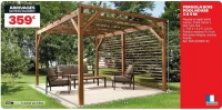 PERGOLA BOIS POOL HOUSE 3 X 4 M