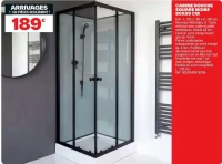 CABINE DOUCHE SQUARE NOIRE 80X80 CM