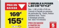 MEUBLE A POSER L.80 CM "STYLE"