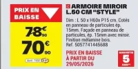 ARMOIRE MIROIR L.50 CM "STYLE"