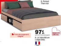 Lit 140x190 cm Lodge Ekko