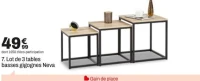 Lot de 3 tables basses gigognes Neva