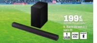 6. Barre de son 3.1 sans fil SAMSUNG HW-B66CF/XF