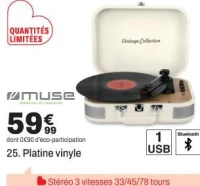 MUSE 25. Platine vinyle
