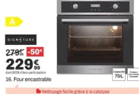 16. Four encastrable