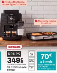 Krups Expresso avec broyeur