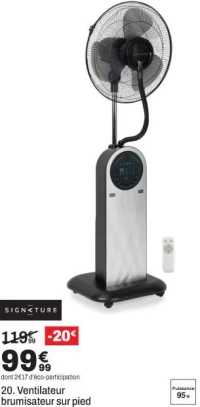 Signature Ventilateur brumisateur sur pied